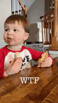 Toddler crying while eating