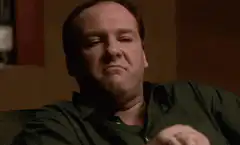 Tony Soprano dismissive hand wave