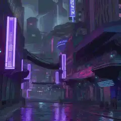Cyberpunk dinosaur and cat