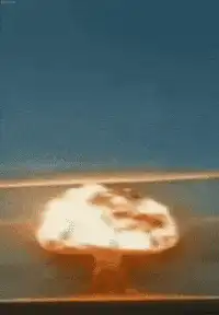 Nuclear explosion mushroom cloud