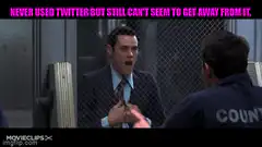 Jim Carrey ripping shirt with twitter checkmark