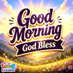 Good Morning God Bless animated greeting