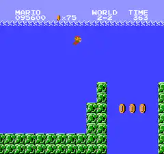 Mario underwater level 2-2 gameplay