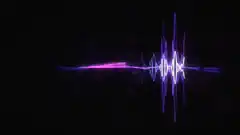 purple audio visualizer waveform