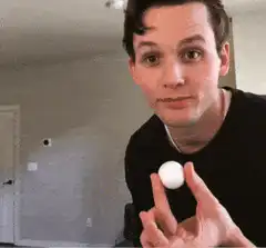 man makes ping pong ball grow