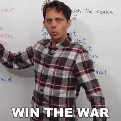 Teacher says win the war