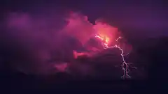 purple lightning storm