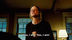 Woman shouting Yes I am