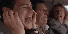 Jim Carrey screaming in the car