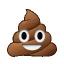 Poop emoji with fly buzzing around