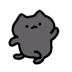 gray cat dancing