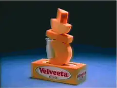 Velveeta cheese tower collapses