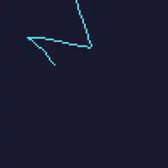 pixel art blue character lightning effect