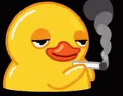Smoking rubber duck