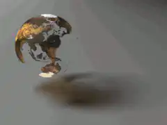 Golden Earth Globe Rotating
