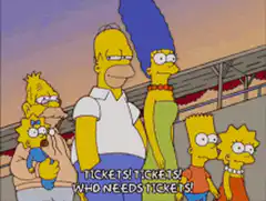 Homer Simpson tickets who needs tickets