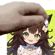 anime girl head pat