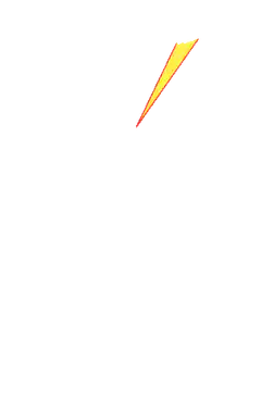 Yellow and red lightning bolt animation