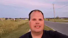 Man screaming on the side of the road