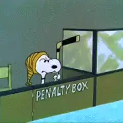 Snoopy in the penalty box