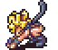 pixel art character with sword