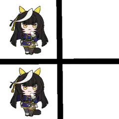 Chibi Yagyu Hinata thinking