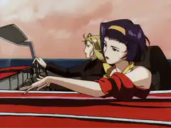 Faye and Ed in the Red Car