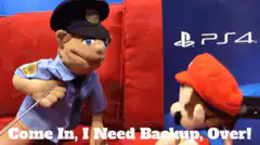 Police Puppet Calls for Backup
