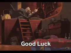 Old man gives thumbs up Good Luck