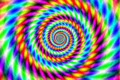 Colorful hypnotic spiral animation
