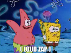 SpongeBob and Patrick getting zapped