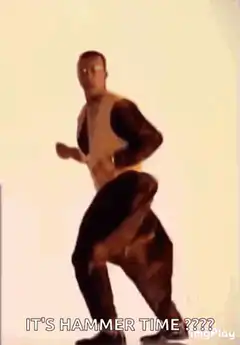 MC Hammer dancing It's Hammer Time
