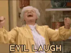 Old lady evil laugh