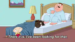 Brian the horse in bed with Stewie