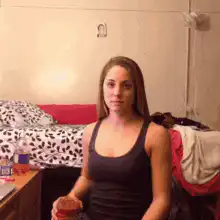 woman chugging a drink