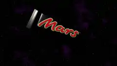 Mars bar logo in space