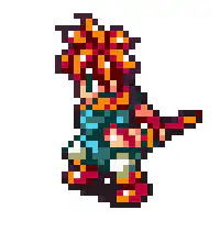 pixel art character dancing