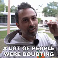 Man talking about doubting people