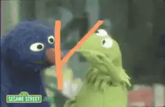 Grover and Kermit with a K