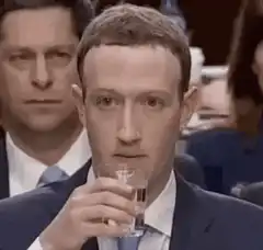 Mark Zuckerberg drinking water