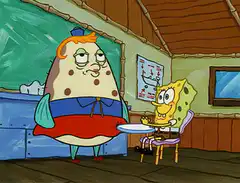 SpongeBob and Mrs. Puff in class