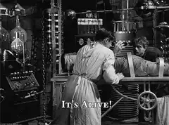 It's Alive! Frankenstein scene