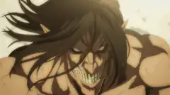 Female Titan looks back and runs