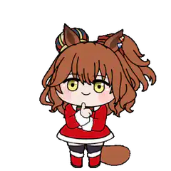 Chibi horse girl winking