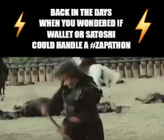Back in the days when you wondered if wallet or Satoshi could handle a #Zapathon
