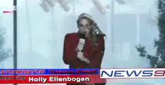 News reporter Holly Ellenbogen hit by snowboard