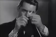 Man pulls string from nose
