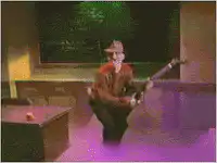 Freddy Krueger playing guitar