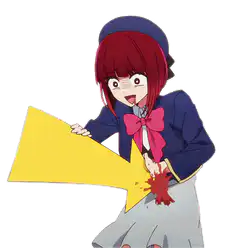 Anime girl stabbed by giant arrow