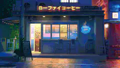 neon bar exterior at night